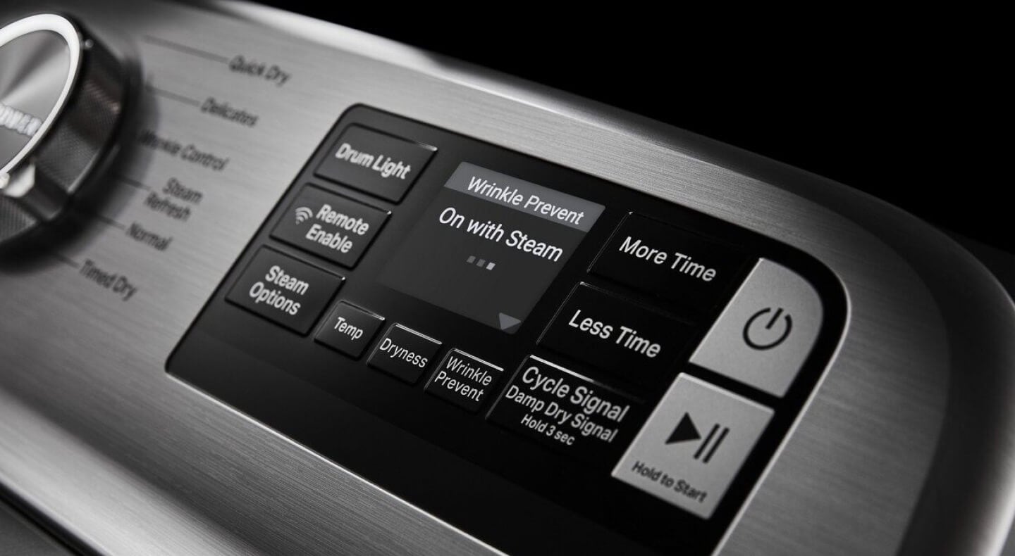 Settings on a dryer Settings on a dryer