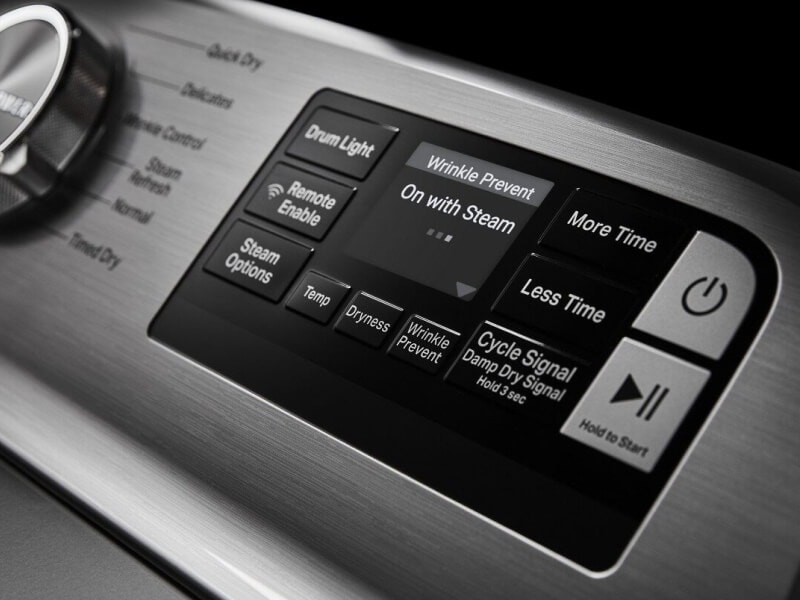 Settings on a dryer Settings on a dryer