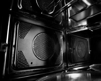Interior of an oven