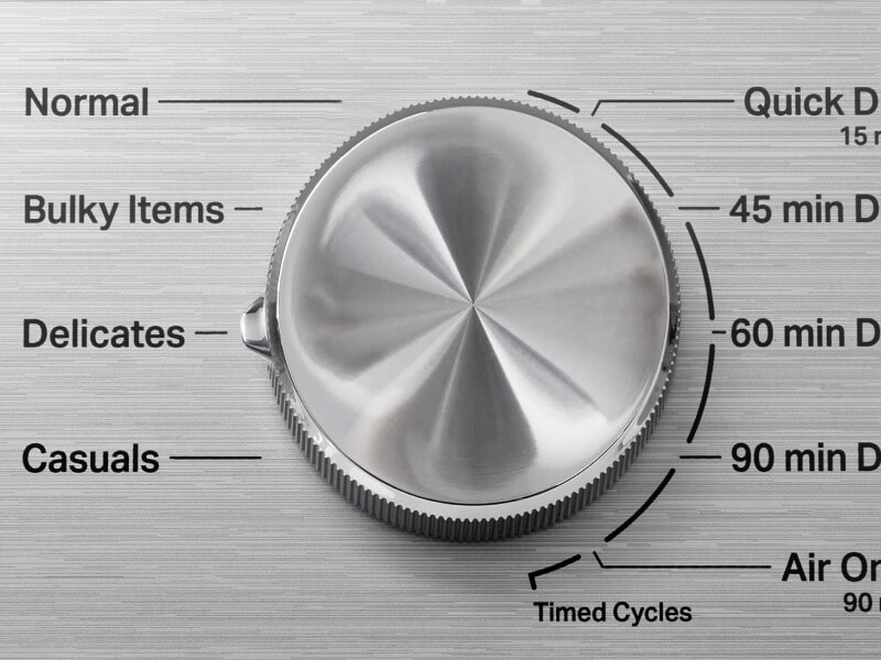 A dryer console