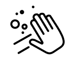 Hand removing dirt icon