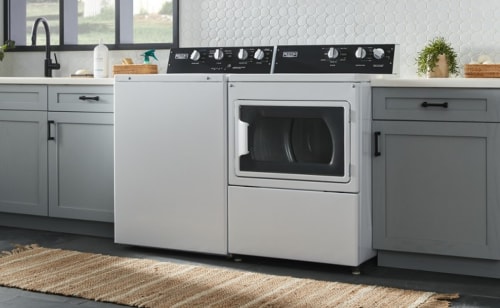 Commercial laundry pair in a home