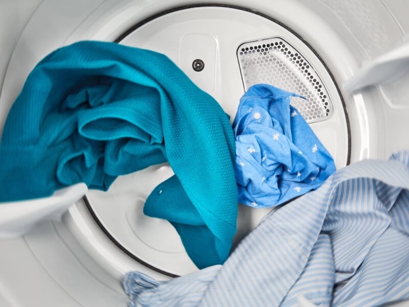 Clothes in a dryer